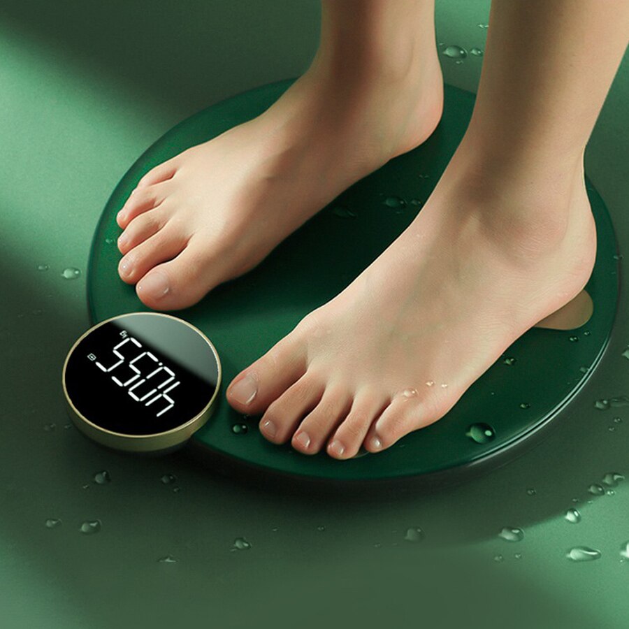 iCOMON Bathroom Body Weight Scale Smart Balance Electronic Floor Scales Bluetooth Green Body Fat Scale 19 Physical Data