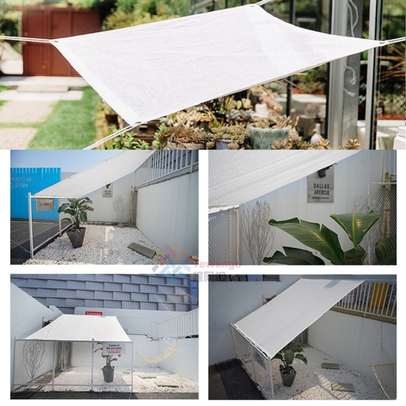 Hvit anti-uv parasoll 80%  rate nett hagegjerde balkong saftig beskyttelse dekke tykkere blomst varmeisolere nettverk