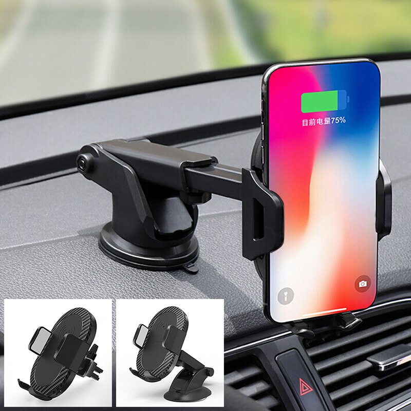 Gravity car mount qi trådlös laddare laddningsplatta