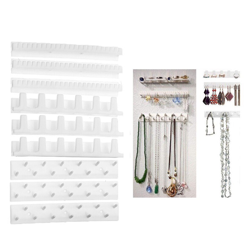 9 stks/set Lijm Oorbel Ring Sieraden Display Opknoping Hanger Holder Rack Kleverige Haken Organizer Display Stand Opslag Houder