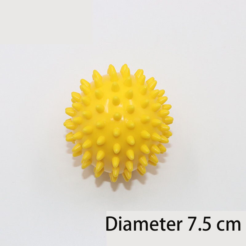 Massage Ball Fitness Fascia Ball Muscle Relaxation Ball Acupoint Massage Spike Ball Grip Fitness Ball Hedgehog Ball: 7.5cm yellow