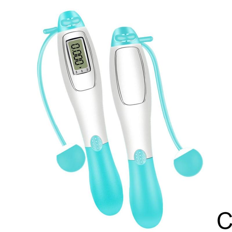 Cuerda de saltar electrónica inalámbrica para Fitness, comba inteligente con pantalla LCD, contador de velocidad: C-Cordless
