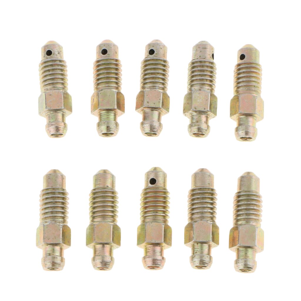 10 deler erstatningsbil motorsykkel 25mm bremseutluftingsskruer  m8*1.25mm