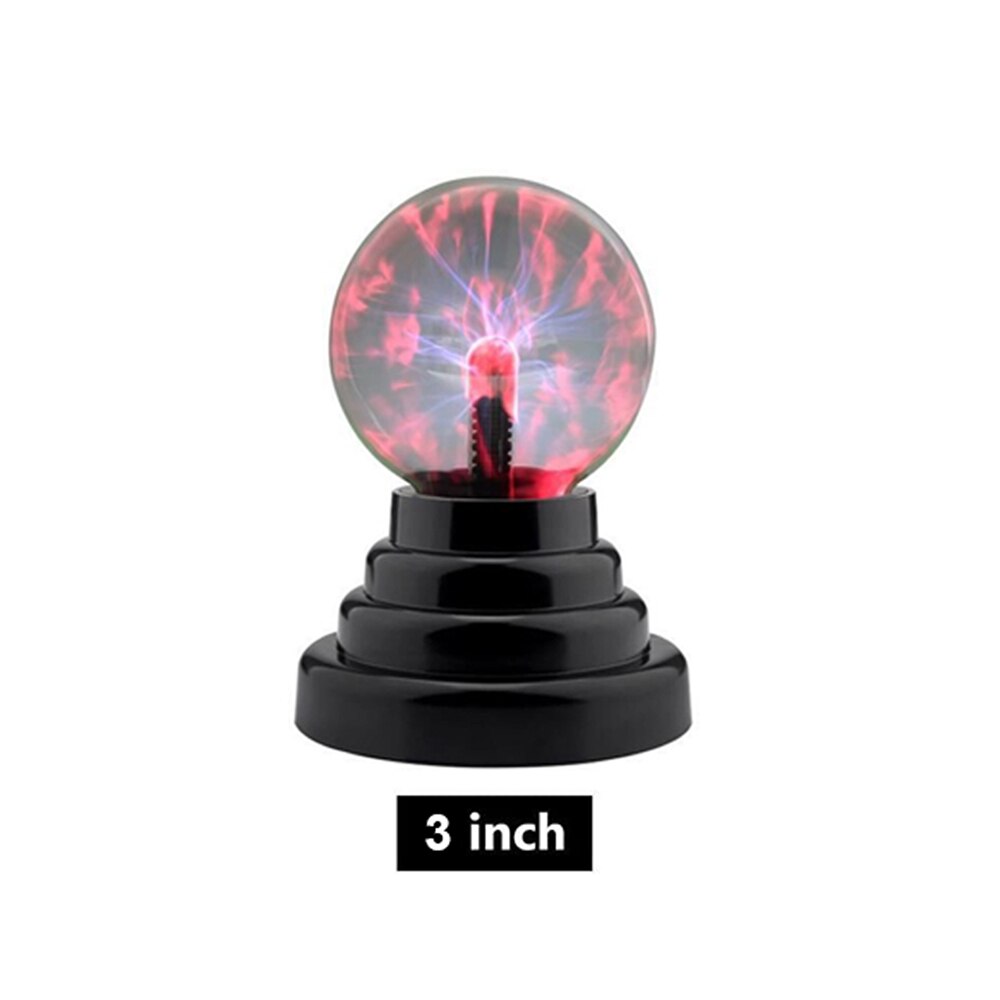 Plasma Ball Novelty LED Night Light Touch Sensitive Table Sphere Glass Lamps Decor Magic Crystal USB Power 3 4 5 6 Inch: USB / 3 inch