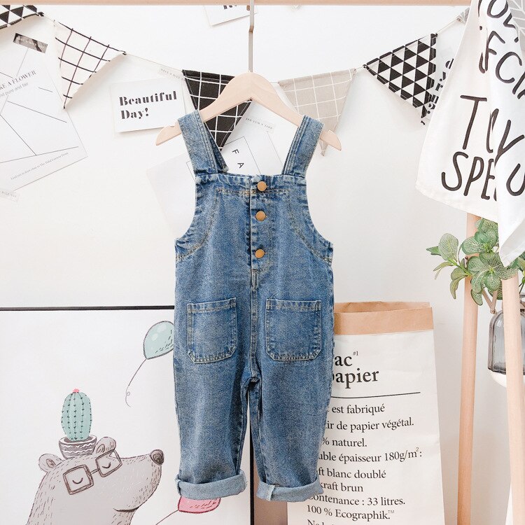 kinderen Jumpsuit Mode Koreaanse Denim Overalls voor Jongens Kinderkleding Jean Jumpsuits voor Kinderen Peuter Jongens Broek