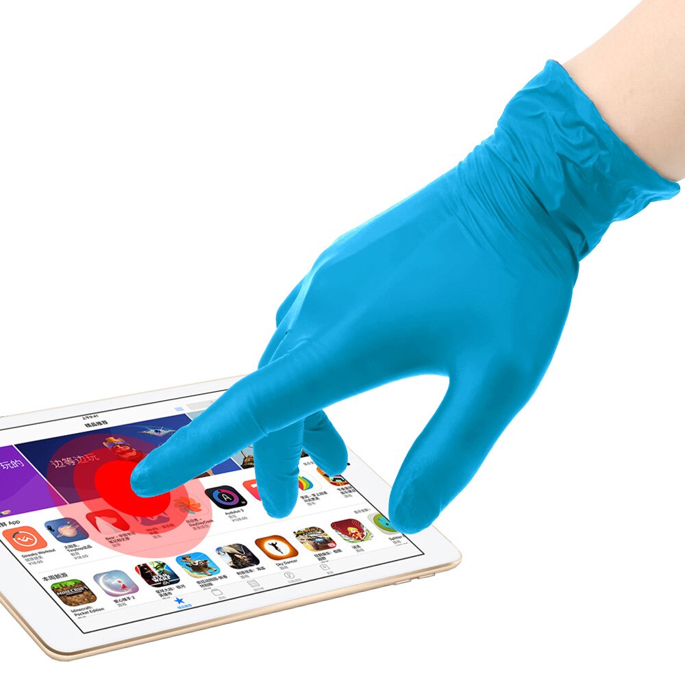 100 unid/set guantes de nitrilo desechables antideslizantes guantes de látex desechables impermeables espesar guantes de jardín/Cocina/lavavajillas