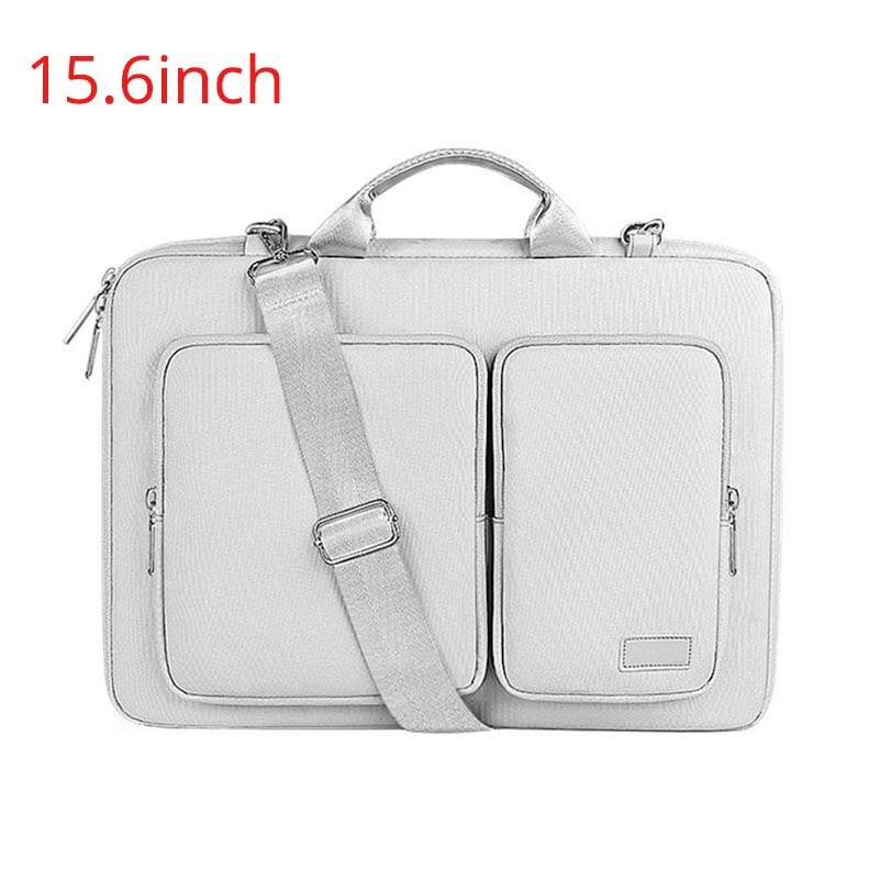 Bolsa impermeable para ordenador portátil 13,3, 14,1, 15,6 pulgadas, bolso de hombro para mujer y hombre, maletín para documentos, funda protectora: grey15