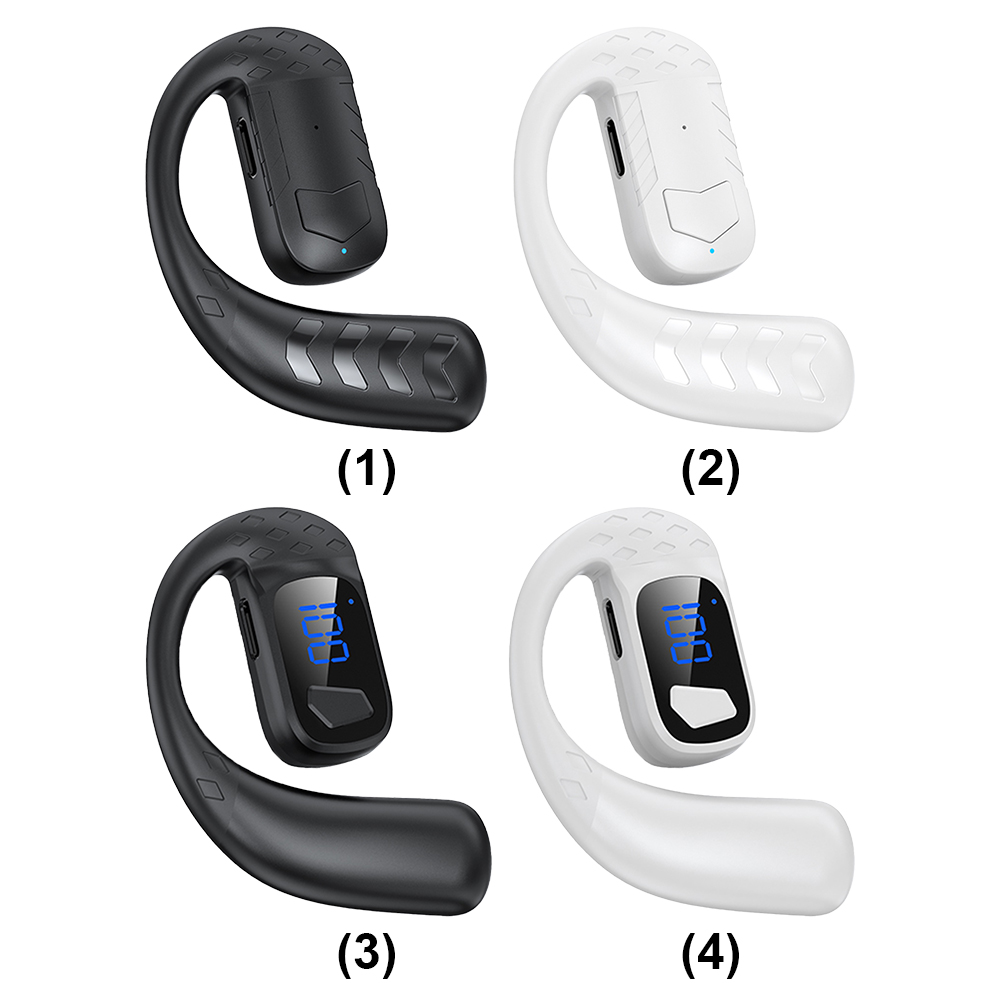 Wireless Headphones Bluetooth-Compatible Earpiece Ear Hook Sports Headphone Noise Canceling HiFi Stereo Earbud for IPhone/Huawei