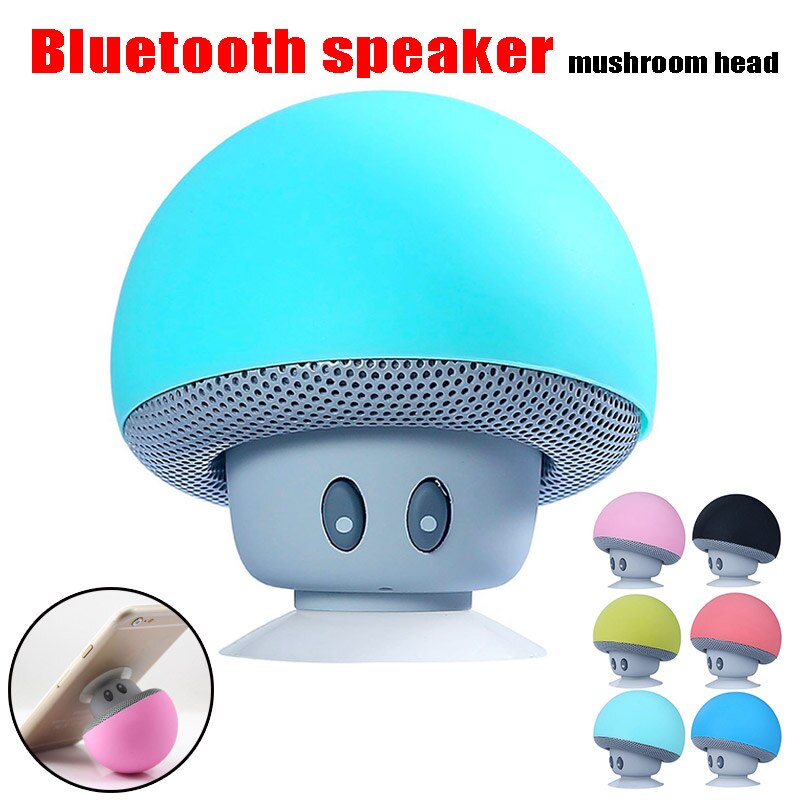 Leuke Mini Draadloze Bluetooth Speaker socket MP3 Muziekspeler met Mic Waterdichte Draagbare Stereo Bluetooth Paddestoel Voor Telefoon PC