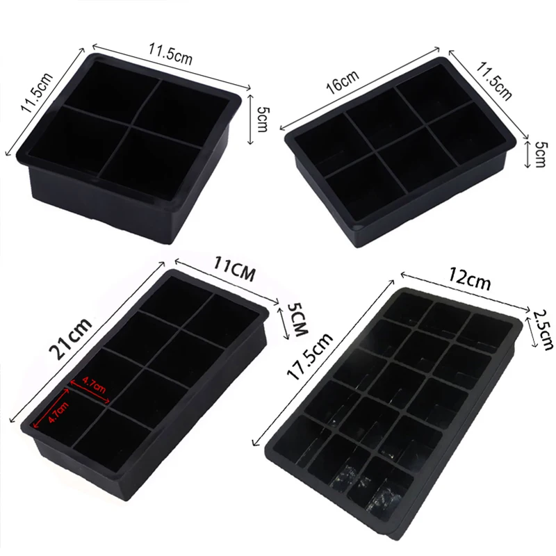 Veilige siliconen ijsblokjesvormen met deksel Sferische ijsvormen Herbruikbare whisky ijsblokjesvormen Cocktail vriezer DIY zelfgemaakte barbenodigdheden