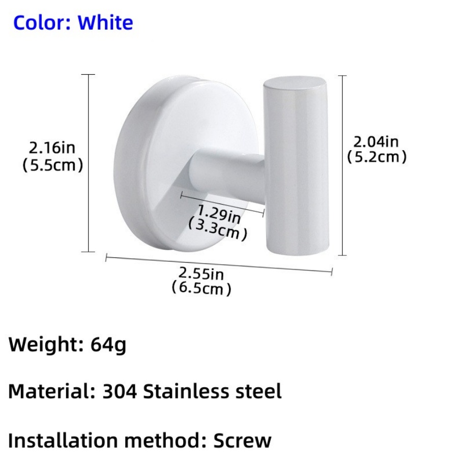 Gancho para toallas de baño, percheros para ropa de pared, perchas montadas en la pared de acero inoxidable, tornillos para colgar toallas/ganchos adhesivos para pared: Amarillo claro
