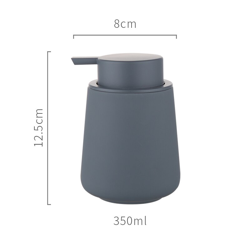 Simple Ceramic Hand Sanitizer Shampoo Bottle 350ml Portable Soap Dispenser 400ml Mouth Cup Golden Squeeze Cover Bath Supplies