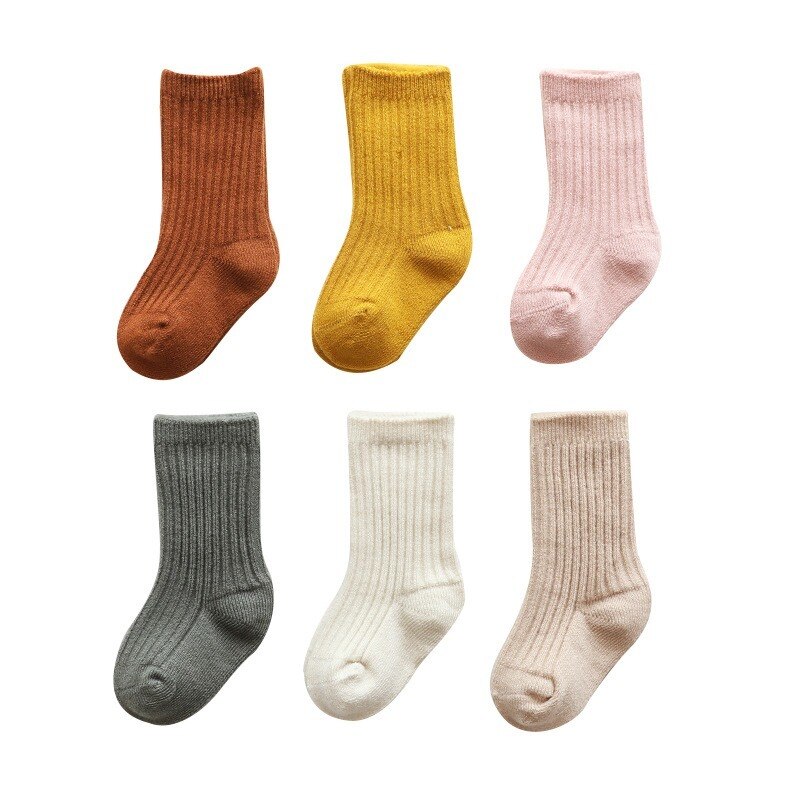 Épaissir bébé enfants chaussettes automne hiver coton rayé chaussettes enfant en bas âge garçon filles plancher chaussettes enfants vêtements accessoires