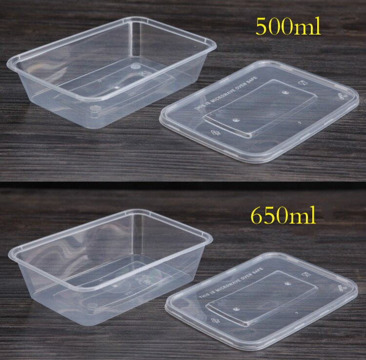 Conteneurs de préparation de repas micro-ondable | Avec couvercles transparents 10paks