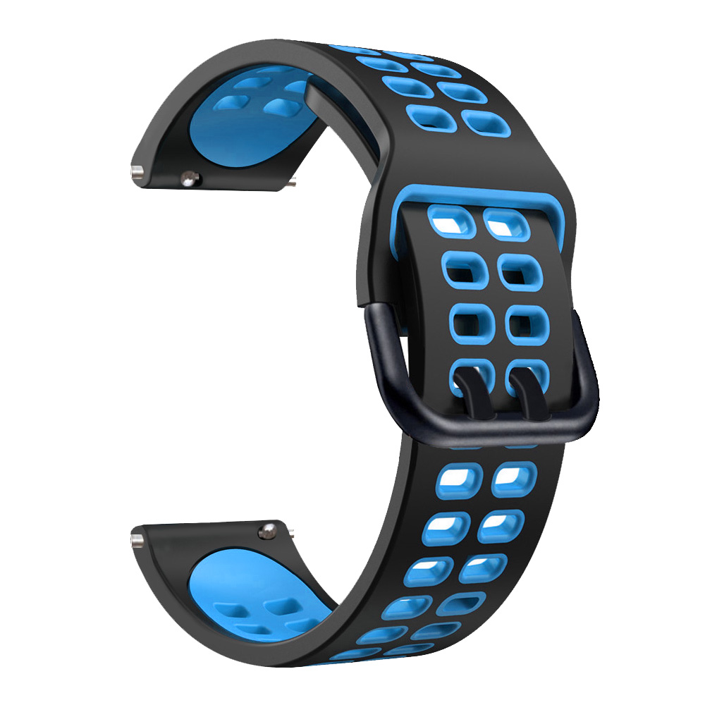 Easyfit pasek do zegarka do paska IMILAB W12 / KW66 pasek do zegarka Sport silikonowy wymiana paska od zegarka akcesoria do nadgarstków: Black Blue / For IMILAB W12
