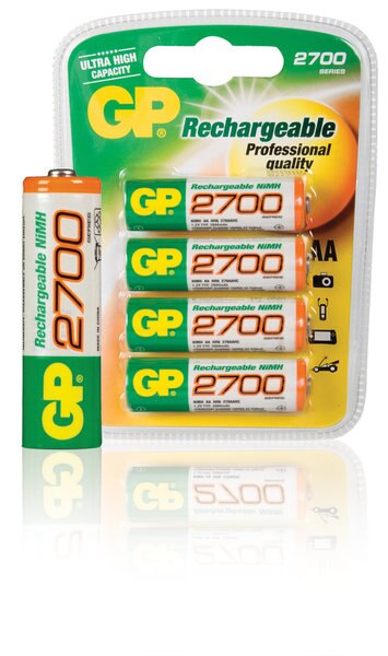 NiMH AA/LR6 1,2 V 2700 mAh batterien in 4 stücke GP Blase