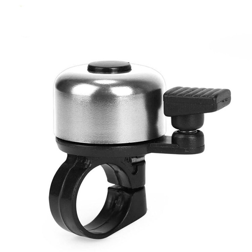 Bicycle Bell For Safety Cycling Colorful Bicycle Handlebar Metal Ring Black Bike Bell Horn Sound Alarm: Silver