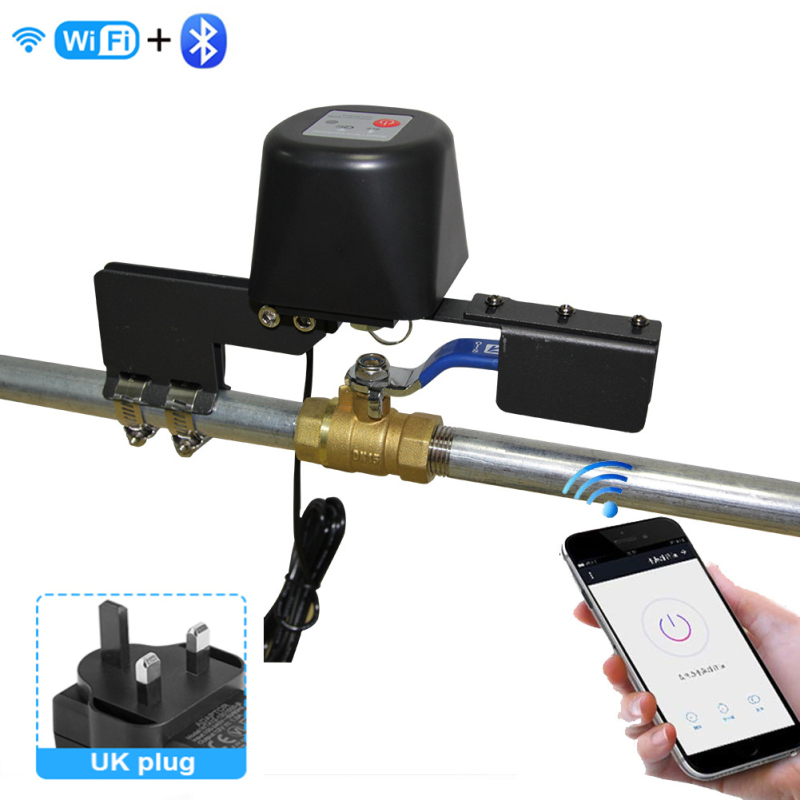 Tuya Smart Water Valve Wifi Automatic Pipe Gas Ball Valve Electric Manual Control Switch Tap Work With Alexa Google Smart Life: UK