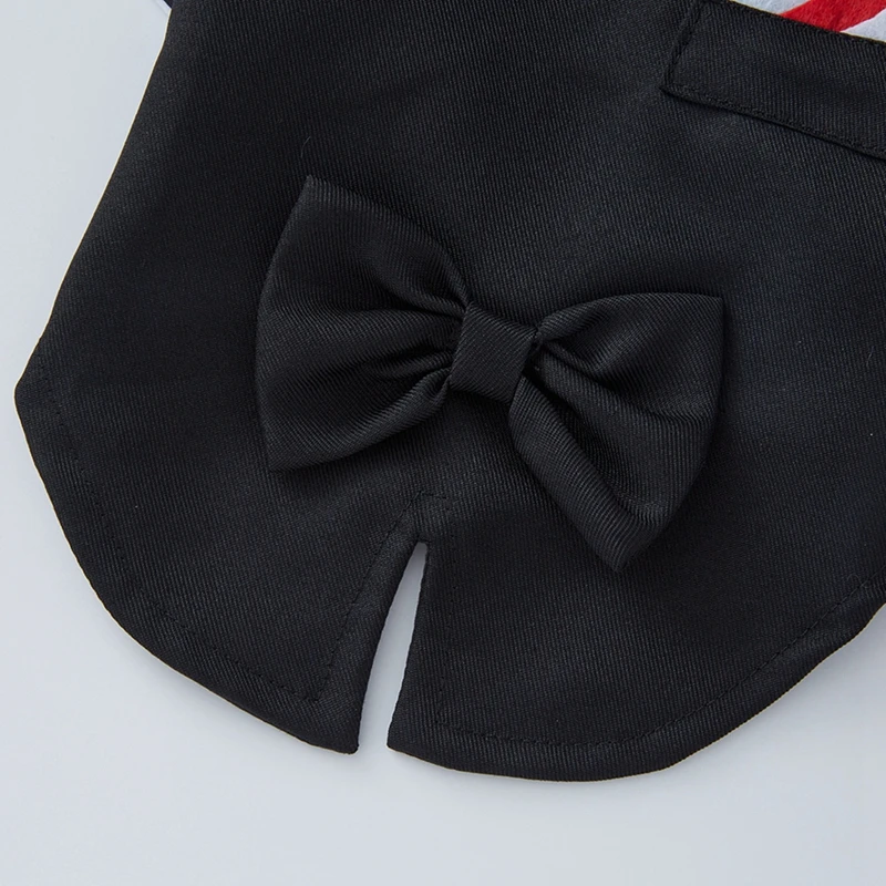 Ropa Formal de boda para perro, camisa negra con pajarita, esmoquin de , vestido de Halloween