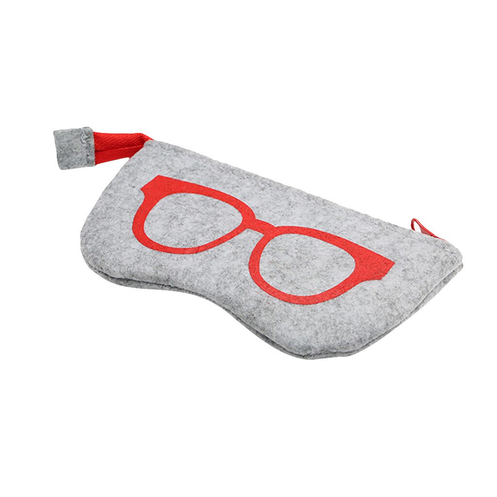 dla obu płci filcowe etui na okulary torba słońce etui na okulary skrzynka portieves miękki zamek Soleil Lunettes De Soleil ochraniacz etui na okulary przeciwsłoneczne # w5: czerwony