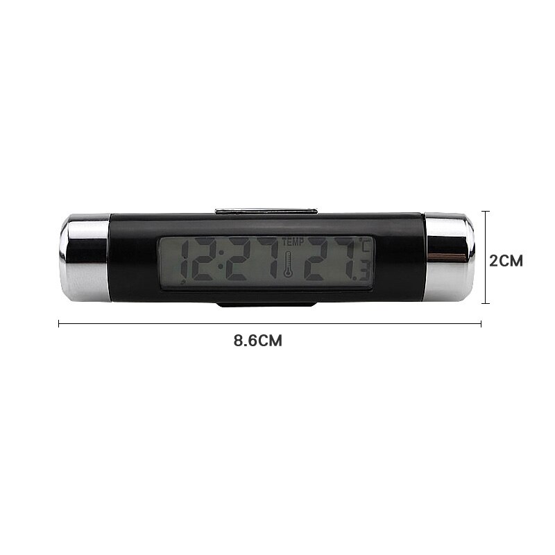 Car Digital Thermometer Car Clock Car LED Clock Luminous Digital Clock Car Temperature Indicator Car Accessories