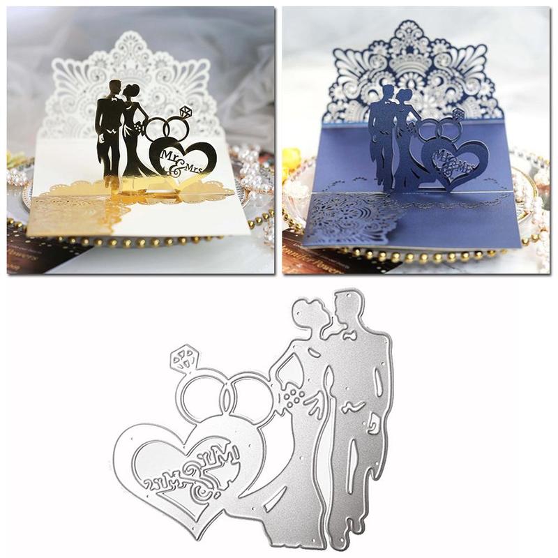 Wedding Bride and Groom Die Cuts Scrapbooking Love For Card Cuts Making Cutting Bird Die Dies Words Metal E2U1