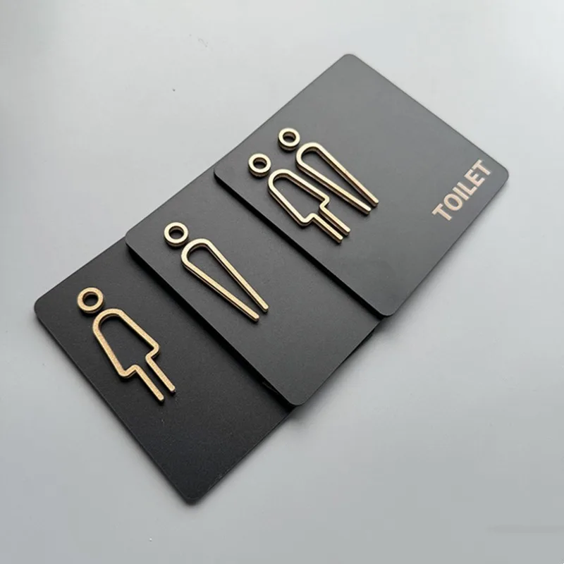 Men's and Women's Bathroom Signage Acrylic Public Toilet Door Signage Hotel Toilet Reminder Signs Washroom Signage