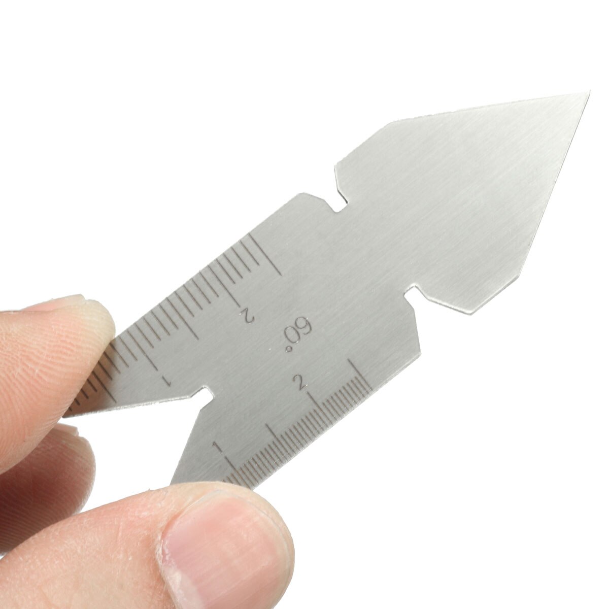 JIGUOOR 60 Degree Inch Metric Screw Thread Pitch Gauge Center Gage Measuring Lathe Tool