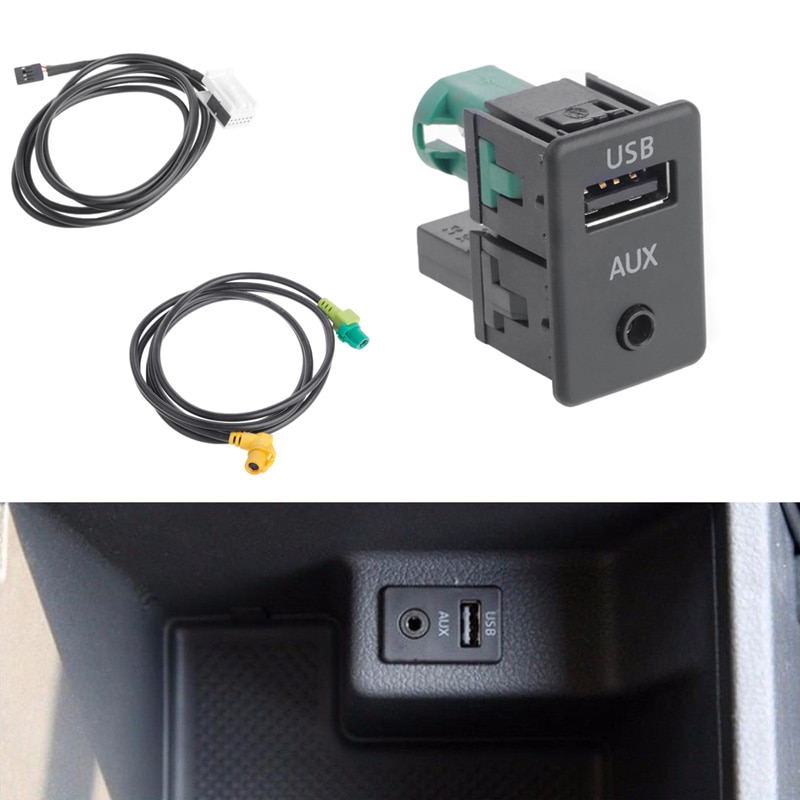 RCD510 + 310 + 300 + RNS315 Aux Usb Switch Kabel Fit Voor Vw MK6 Golf Jetta Passat Cc B6 b7