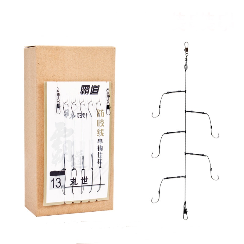 Hameçons de pêche japonais Anti-morsure, ligne tressée PE, eau salée, 3 sacs/lot