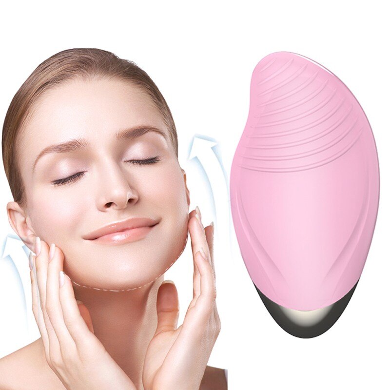Chauffage visage nettoyage du visage Machine à laver Massage électrique brosse sonique Silicone peau outil visage brosse visage nettoyant