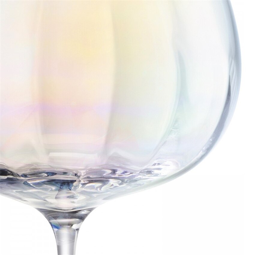 Luxury Lead Free Glass Cup Handmade Rainbow Goblet Cocktail Wine Champagne Wedding