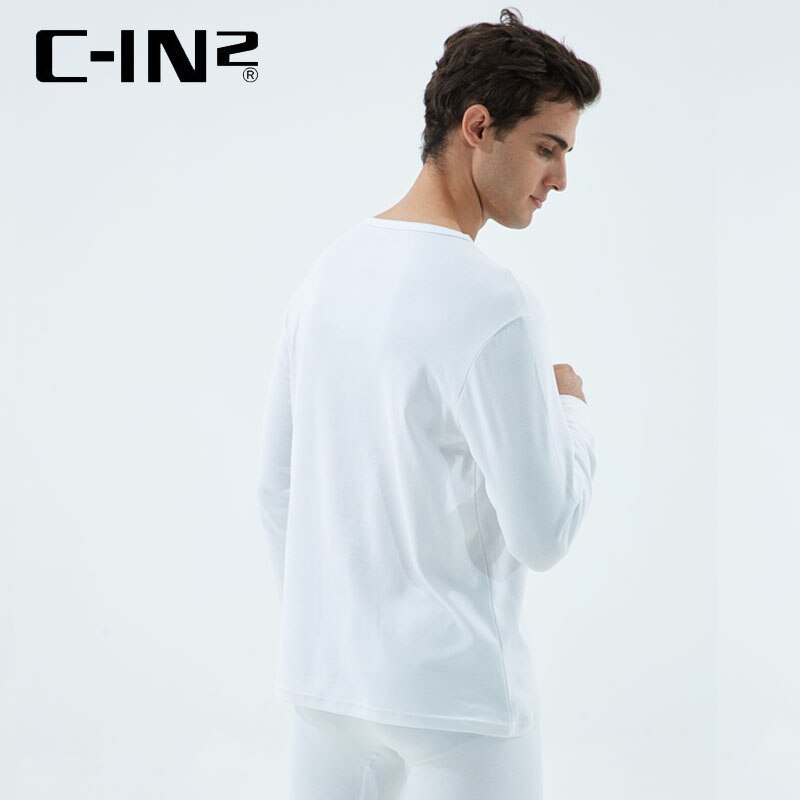 c-in2 men&#39;s underwear cotton round neck autumn clothes autumn winter cotton bottomed shirt thin warm long sleeve T-shirt