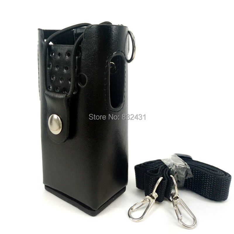 Funda protectora de cuero para walkie-talkie, bolso de hombro duro para MOTOROLA GP3688 CP200 CP040 CP140, Radio bidireccional