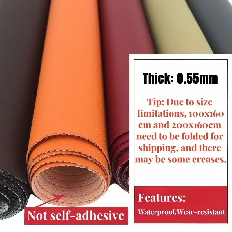 50/100/200x160cm non-stick synthetisch leer stof meubilair bank tas autostoel naaien DIY materiaal lederen patches Leathercraft