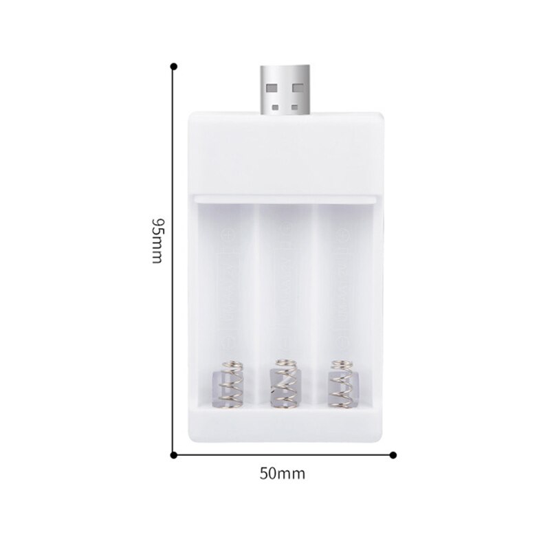 Universal usb laddare utgång 3 platser batteriladdare adapter för aa / aaa batteri laddningsbar laddning batteri laddningsverktyg: Laddare