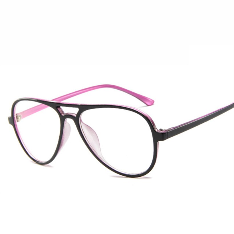 Oulylan Mannen Pilot Bril Frame Vrouwen Mode Bijziendheid Transparante Brillen Frames Mannelijke Computer Bril: Roze