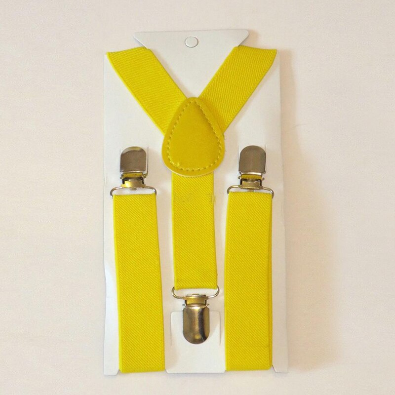Tirantes de cinta elástica ajustable para niños y niñas, accesorios de boda para bebés, nueva: YELLOW