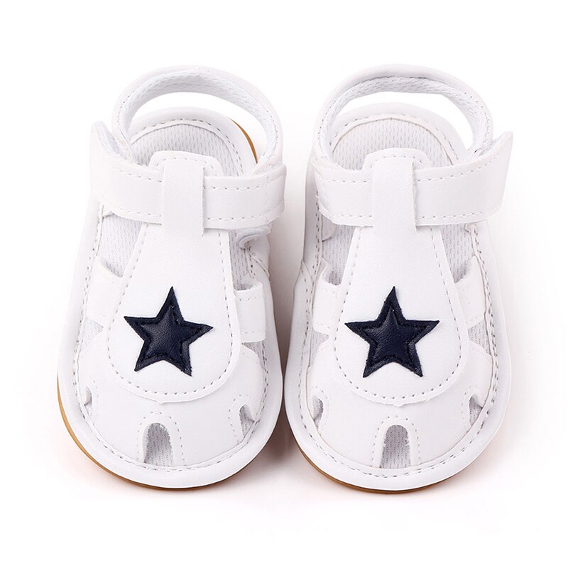 Sommar baby pojkar andas mockasiner halkskydd skor baotou sandaler småbarn mjuka sulor sneakers 0-12 månader dropshipper: W / 0-6 månader