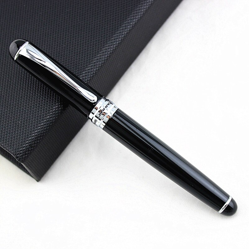 Jinhao – stylo plume de luxe X750, 18kgp, pointe moyenne, noir ,: Violet / EF