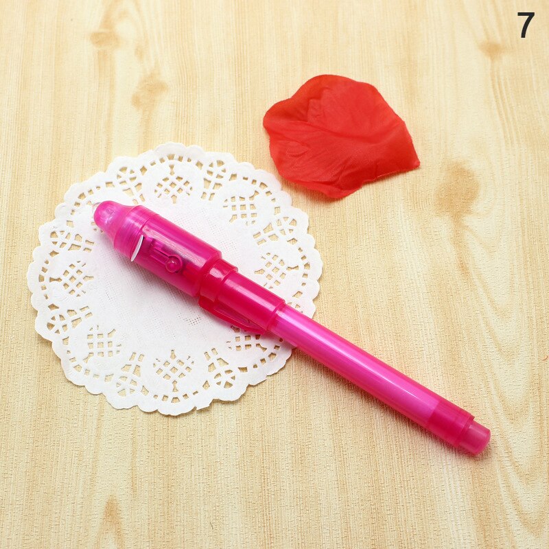 1/3pcs 2 In 1 Magic Luminous Light Pen UV Writing Invisible Ink Pen: A7