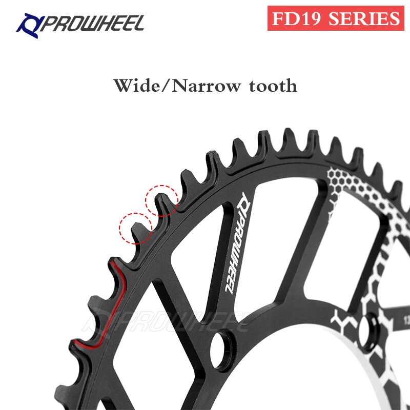 PROWHEEL 130BCD corona bici pieghevole 56T/58T/60T guarnitura pieghevole pignone piega bicicletta ampia ruota dentata stretta lega di alluminio