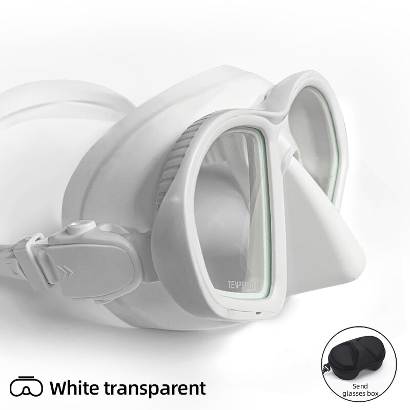 Free Diving Mask Low Volume Multiusage Diving Mask Scuba Diving Mask for Adults Men Women Diving Goggles Diving Equipment: White transparent