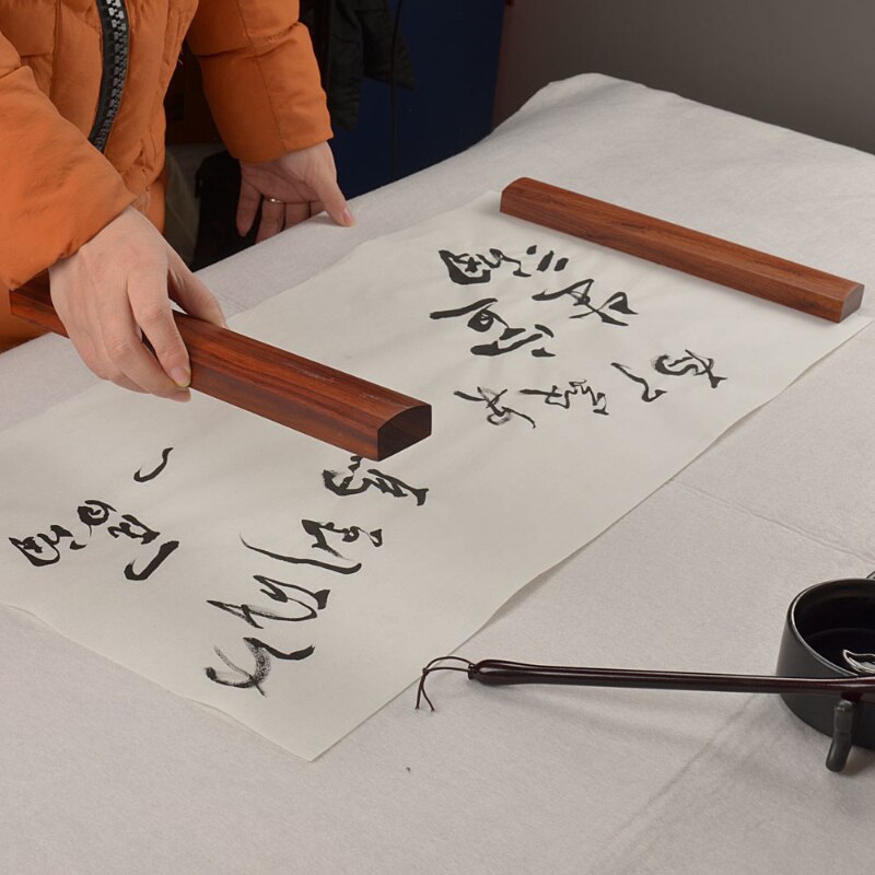 Rood Hout Paperweights Kalligrafie En Schilderen Paperweights Chinese Stijl Creatieve Papier Gewicht Van Beginners Kleine Ornamenten