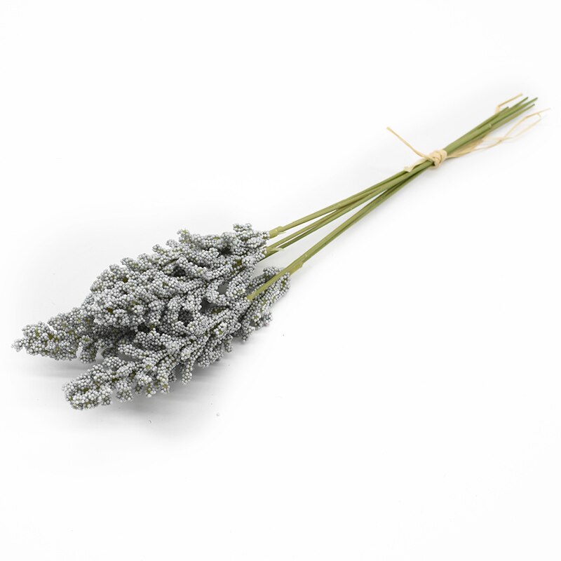 6 pieces lavender artificial flowers home decor wedding decorations christmas scrapbooking diy dining table vases for decoration: 5