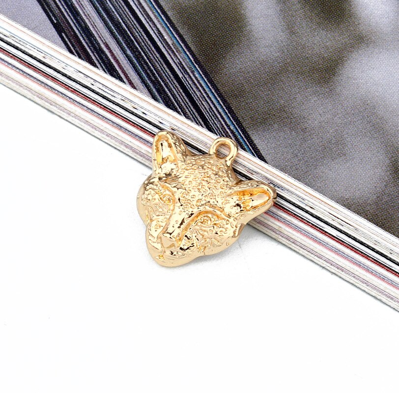 10pcs European Leopard Unicorn Earring Alloy Charms Connector Findings Punk Necklace Bracelet Keychain Jewelry Make: gold leopard