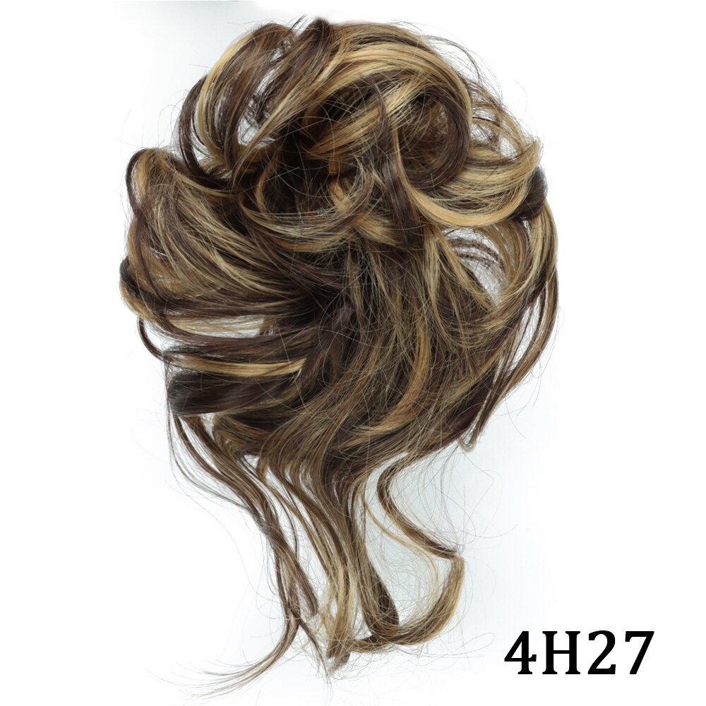 Hairstar Bun Extensions Rommelig Krullend Elastische Haar Scrunchies Haarstukjes Synthetische Chignon Donut Opgestoken Haar Stukken Voor Vrouwen Meisjes: 4/30HL