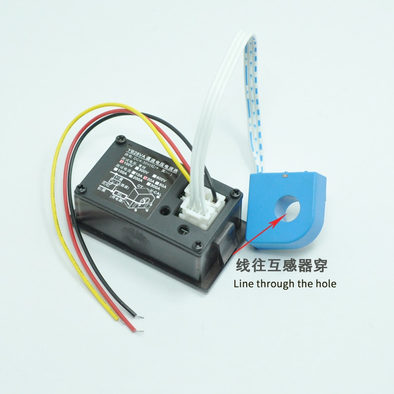 DC 600V 100A Digital Voltmeter Ammeter Dual Blue Red LED Display Digital Volt Amp Meter Voltage Current Measuring Instrument