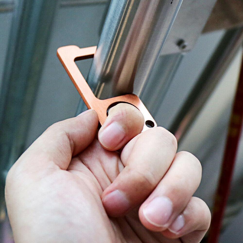 EDC Door Opener Portable Kooty Key Hook Tool Avoide Contact Tool Elevator Press AsepticPortable Hygiene Non-contact H1B0