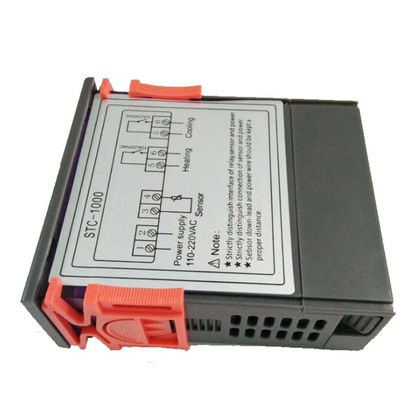 Digital LCD Temperature Controller Thermostat STC-1000 NTC Sensor Thermostat Regulator Heater Cooler Two Relay Output